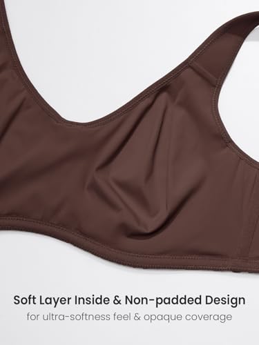Image of DELIMIRA Women's Confishape Full Coverage Bras | Outside Underwire, No Padding Unlined, Full Coverage, Plus Size, Supportive, Tshirt Bra