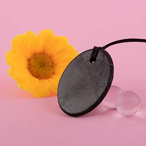 Heka Naturals Shungite Crystal Necklace Pendant | Healing Crystals & Chakra Necklace - Gemstone Jewelry for Men & Women - Spiritual and Joyous Gifts3