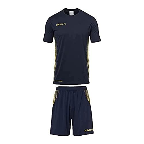 Uhlsport Herren Score Kit Trikot&Shorts Set, Marine/Fluo gelb, XXXL