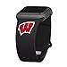 Affinity Bands Wisconsin Badgers Silicone Sport Band compatible with Apple Watch (38/40/41mm Black)