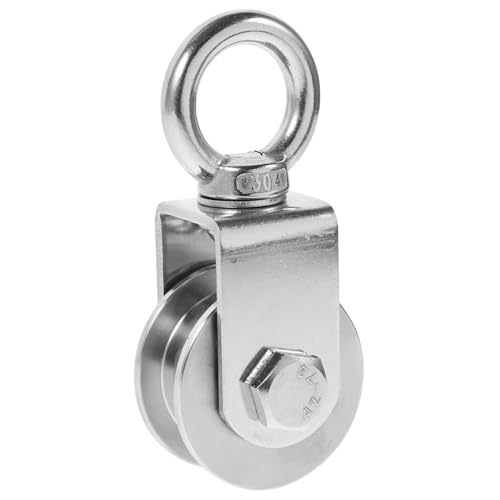 LIFKICH Engine Hoist Hook Swivel Heavy Duty Stainless Pulley System for Cable Rope Lifting Traction