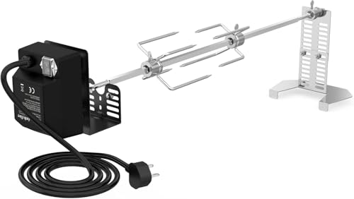 onlyfire BRK-6101 Universal Gas Grill Rotisserie Kit Compatible with Most Gas Grills BBQ Cooking Accessories for Grills - 4W Electric Motor for UK