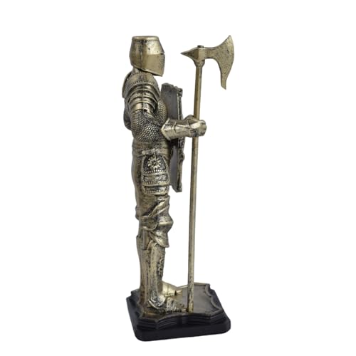 Estatua de caballero medieval en armadura de resina miniatura 6