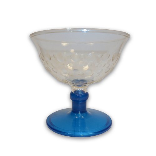 COPPA GELATO 400 CC IN PLASTICA TRASPARENTE RIUTILIZZABILE E LAVABILE IN LAVASTOVIGLIE CON BASE BLU IDEALE PER GELATERIE ARTIGIANALI ICE CREAM PLASTIC CUP (PZ 6)