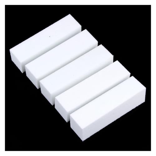 LZZYFPX 5/10 Pezzi Lima for Unghie Professionale Blocco lucidante for Unghie Lima for Manicure e Pedicure Spugna for lucidatura Accessori for Nail Art(10pcs White)