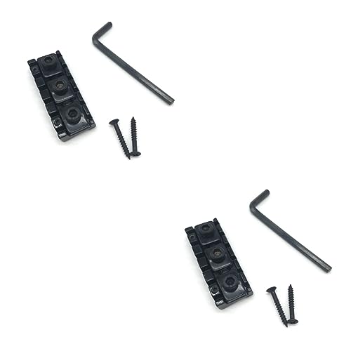 ibasenice 2stücke Schwarze Sicherungsmutter Gitarre Tremolo Doppel-lock-system Robust Und Installieren Geeignet Für Gitarren-zubehör Und Präzise Anpassung