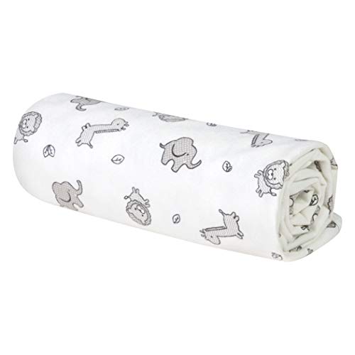 Trend Lab Safari Chevron Jumbo Deluxe Flannel Swaddle Blanket-Safari Animal Print, 100% Cotton Flannel, Gray, White, 48 In X 48 In #TOP4