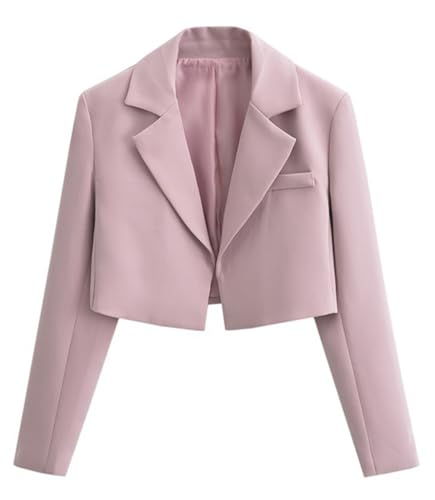 Blazer court chic à col échancré et veste tailleur pour femme active