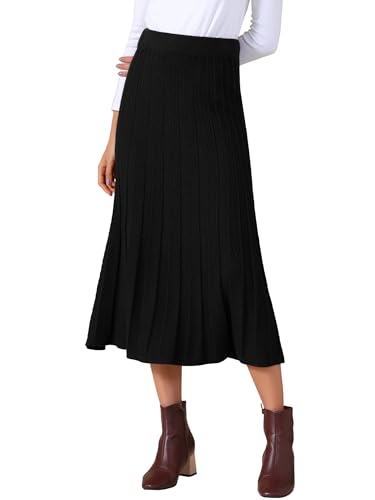 Jupes en tricot trapèze fluide et confortable pour femme
