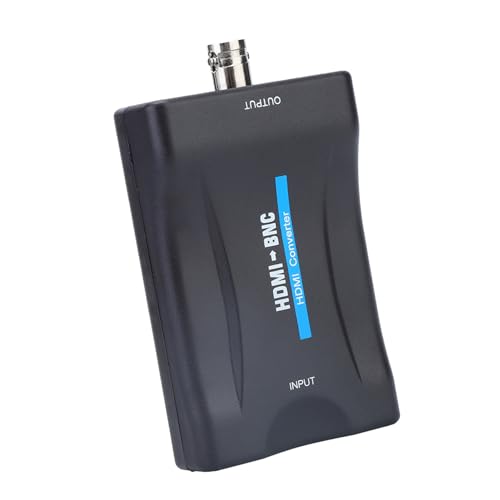 Elprico Adaptador Compacto Convertidor de Señal a BNC, Soporte de Definición Estándar, Color Negro Portátil, para Televisores Normales, Reproductores de DVD VHS, 1 Cable USB
