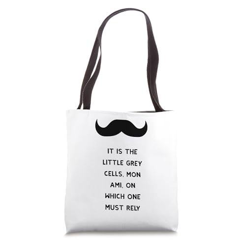 POIROT LITTLE GREY CELLS BOOKS Tote Bag
