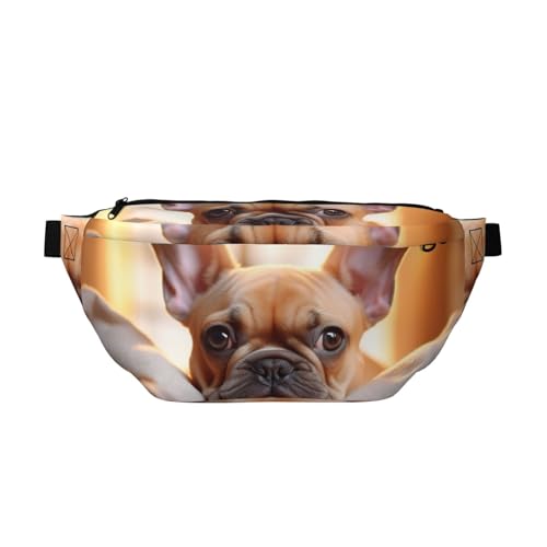 Sac banane de course à pied léger et ajustable bouledogue français