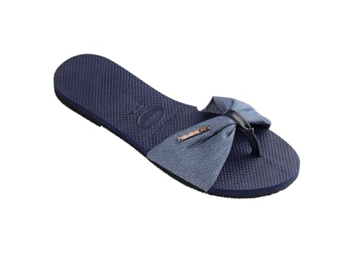 Havaianas Women's You St. Tropez Shine Flip Flop Sandal, Navy Blue, 7-8 M US, Pack Of 24