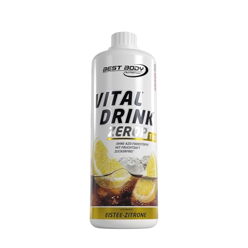 Best Body Nutrition Vital Drink ZEROP® - Eistee-Zitrone, Original Getränkekonzentrat - Sirup - zuckerfrei, 1:80 ergibt 80 Liter Fertiggetränk, 1000 ml