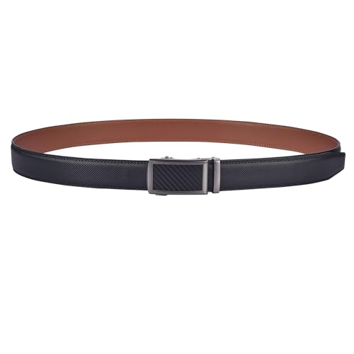 Image of Beltox Men Leather Belt w Slide Ratchet Interchangeable Buckle