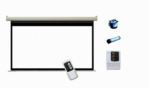 Antra Electric Motorized 180" 16:9 Projector Projection Screen Low Noise Tubular Motor (180" 16:9, Matt White)