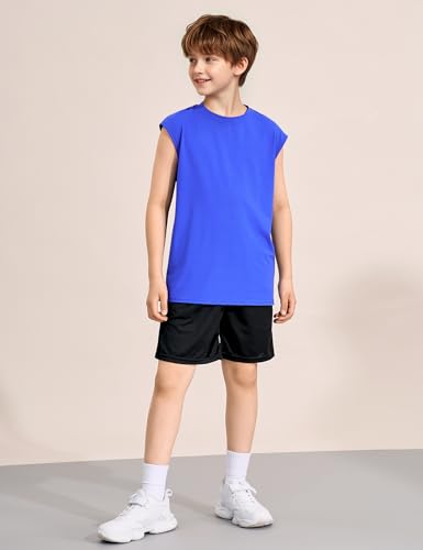 3 Packs Boys Athletic Tank Tops Breathable Mesh Undershirts Quick Dry Sleeveless Muscle T-Shirts for Kids2