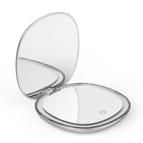 Espejo de Maquillaje Portátil con Luz LED y Aumento
