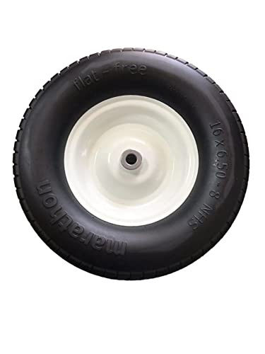 Marathon 16x6.50-8" Flat Free Tire on Wheel, 3" Hub, 3/4" Bushings - Image 3