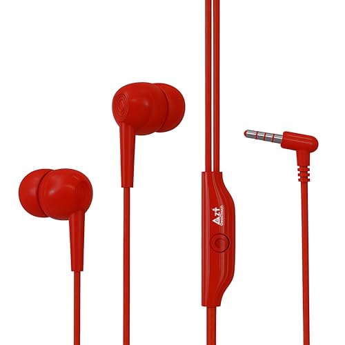 Image of LouudPro Wired in-Ear Earphones with HD Mic, Red