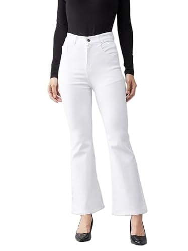Image of ADBUCKS Women's Wide Leg Fit Mid Rise Bootcut Jeans Bell Bottom Jeans II Wide Leg
