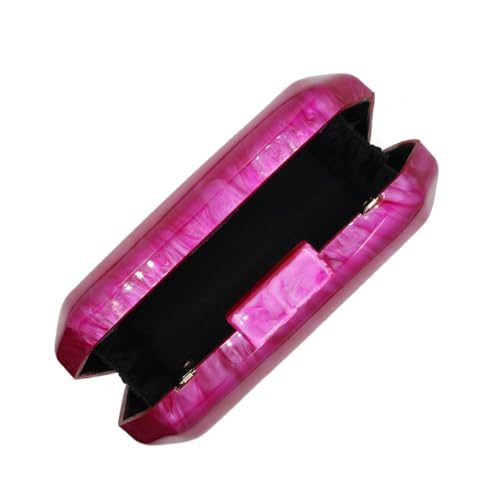 Image of Women Acrylic Clutch Chic Marble Evening Handbag Wedding Box Clutch Purse Chain Shoulder Bag for Prom Party