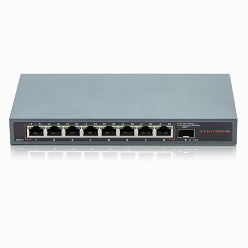 Image of 2.5G /10G Switch (8 x 2.5G RJ45 + 10G SFP+), Unmanaged, Supports 10 /100 /1000 /2500 Base-T