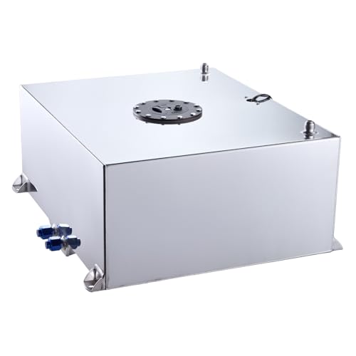 EVIL ENERGY 20 Gallon Fuel Cell Gas Tank Aluminum with Level Sender Street Drift Silver