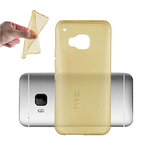 Cadorabo Hülle kompatibel mit HTC ONE M9 Hülle Silikon Handyhülle für ONE M9 Hülle aus [Nie vergilben Technologie], Kratzfeste & stoßfeste Schutzhülle für HTC ONE M9 - TRANSPARENT Gold