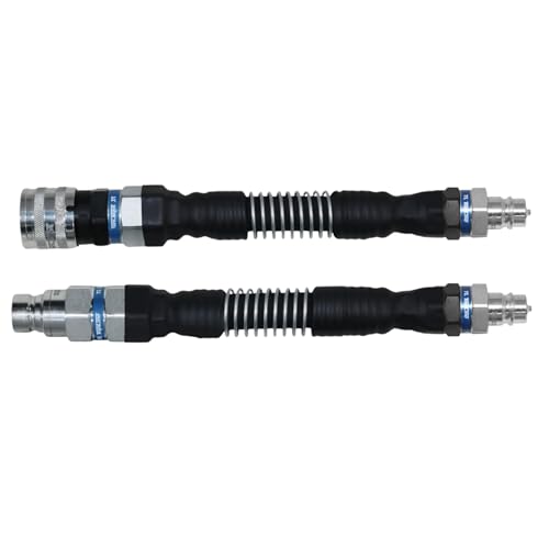 Image of 1 /2 inch Flat Face to Ag Style Hydraulic Quick Coupler Adapter Set | Install Flat Face Connector on Skid Steer | 5076 PSI | Zinc Plated | ISO 16028 to ISO 5675 | with Dust Caps | Model TL46-FLEX