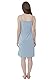 Joyaria Unterkleid für Durchsichtige Kleider Unterröcke Sexy Träger für Damen Viskose Nachthemd Negligee Full Slip Knielang Nachtkleid mit Trägern Rundhalsausschnitt(Staubiges Blau,XL)