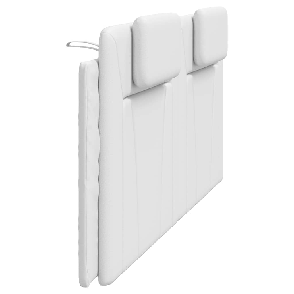 vidaXL Kopfteil Kissen Viana, Kopfteilkissen mit Reißverschluss, Rückenkissen mit Rückenunterstützung, Kopfkissen Lesekissen, Weiß 200cm Kunstleder
