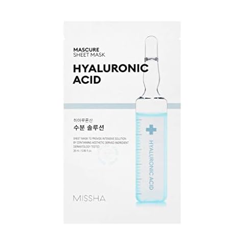MISSHA Mascure Hydra Solution Sheet Mask HYALURONIC ACID Gesichtsmaske Korean Kosmetik Tuchmaske für trockene Haut set 3 pcs Cover