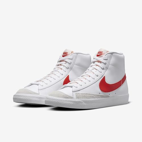 Image of Nike Mens Blazer Running Shoe Mid '77 VNTG-White /Picante Red-Summit White-Bq6806-128-6Uk