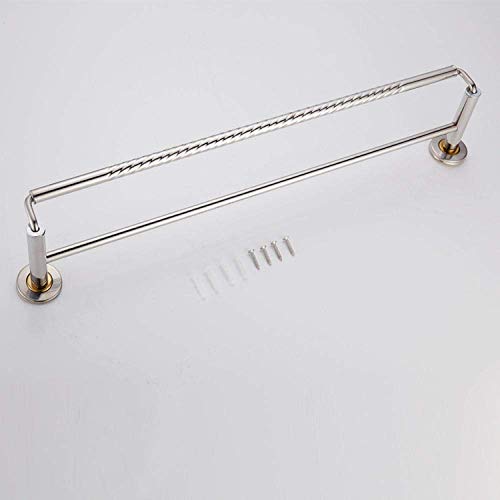 Support mural et rail de serviette 50 cm à double tige pour salle de bain