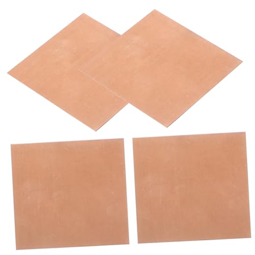 OSOLADY 4 Sheets Sheets Copper Copper Plate for Jewelry Jewelry Copper Plate Metal Plate