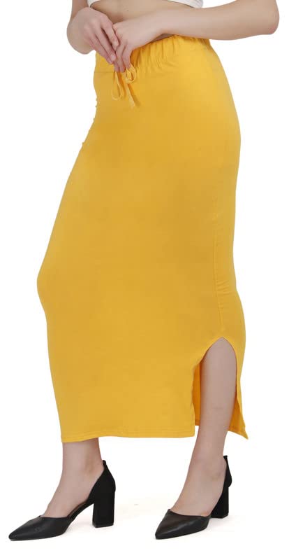 Image of Lycra Blend Cotton Saree Shapewear Petticoat for Women and Girls, Skirts Shapewear Dress for Saree