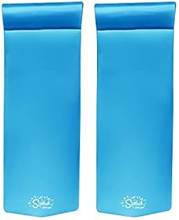 Texas Recreation Splash 70 Inch Foam Raft Lounger Pool Lake Float, Blue (2 Pack)