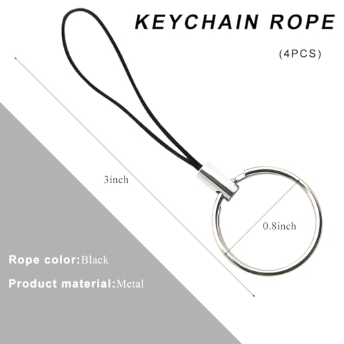 Image of 4 PCS Car Key Chain, Model S 3 X Y String Keychain Rope Lanyard, Lightweight Strap String for Key Fob USB Flash Drive