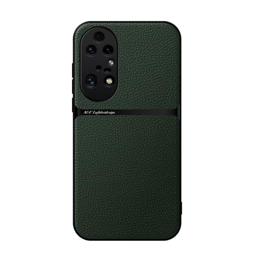 Kepuch ケース 対応 Huawei P50 Pro カバー ビルトインメタルプレート茘枝模様 - 緑