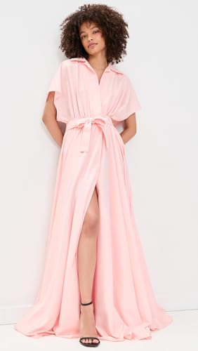 Image of Norma Kamali Women's Belted Flared Maxi Dress