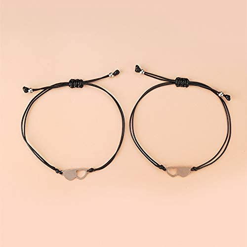 Binami 2 Pcs Sister Bracelets Adjustable Matching Heart Wish Bracelets Set Jewelry Gifts for Sister Friend Women Daughters - Image 4