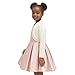 Lilax Little Girls' Knit Long Sleeve Button Closure Bolero Cardigan Shrug 8 Cream