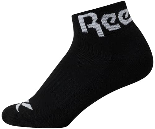 Image of Reebok Womens Quarter Socks Moisture Wicking Cushioned Ankle Socks, 12 Pack | Stretch Performance Fabric, Cushioned Heel & Toe, Secure Arch Support, Quarter Cut, Shoe Size 4-10