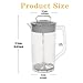 1 Pack Mixing Pitcher for Drinks, 2 Quart/ 64oz Plastic Water Pitcher with Lid and Adjustable Mixer Plunger Angled Blades for Drinks, Easy-Mix Juice Container, Powdered Milk Juice Mixing Pitcher