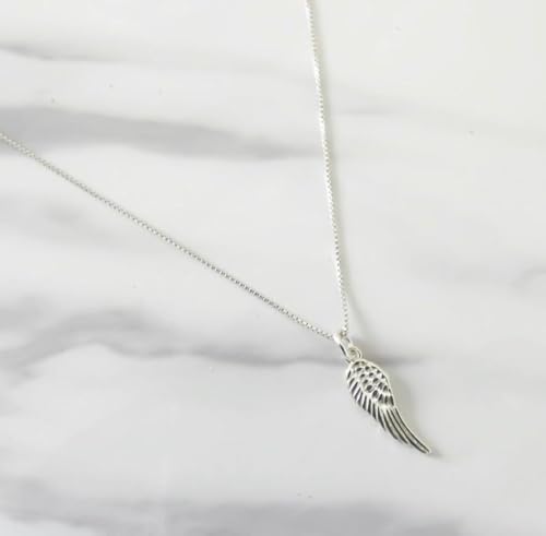 Angel Malone A Pack of Guardian Angel Fairy Single Feathered Wings Pendant Charm Beads, Jewellery Making Findings - UK Seller (20pcs 17mm Silver) - Image 3