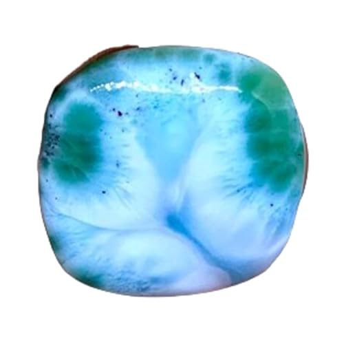 Larimar carré naturel 21x20mm cabochon bleu en vrac pour création de bijoux DIY