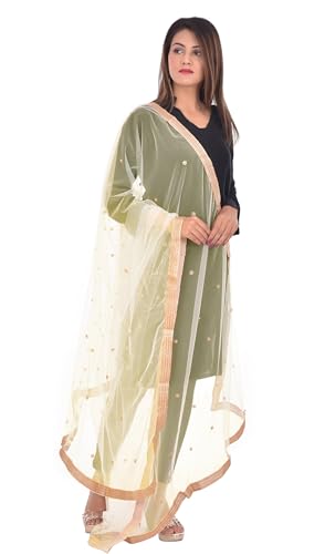 Image of YOUTHQUAKE Women's Embroidered Net Dupatta