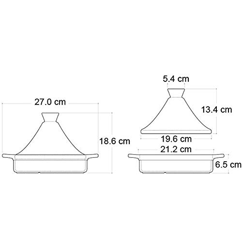 Wjxboos Ceramic Casserole Steamer Braiser Pan Healthy Saucepan Earthen Pot For Braising Slow Cooking,Moroccan Tagine Pot With Lid Orange 1.3Quart #TOP3