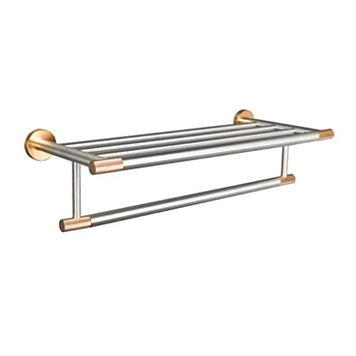 Barre à serviettes chic en métal rose brossé durable - 4